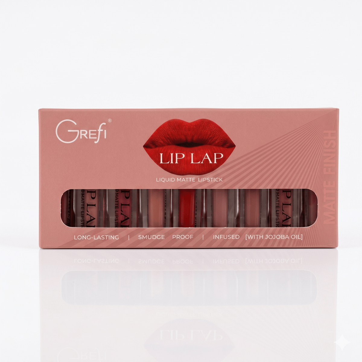 LipLap - Liquid Matte Lipstick (Set of 9 Colors) - GREFI STUDIOS