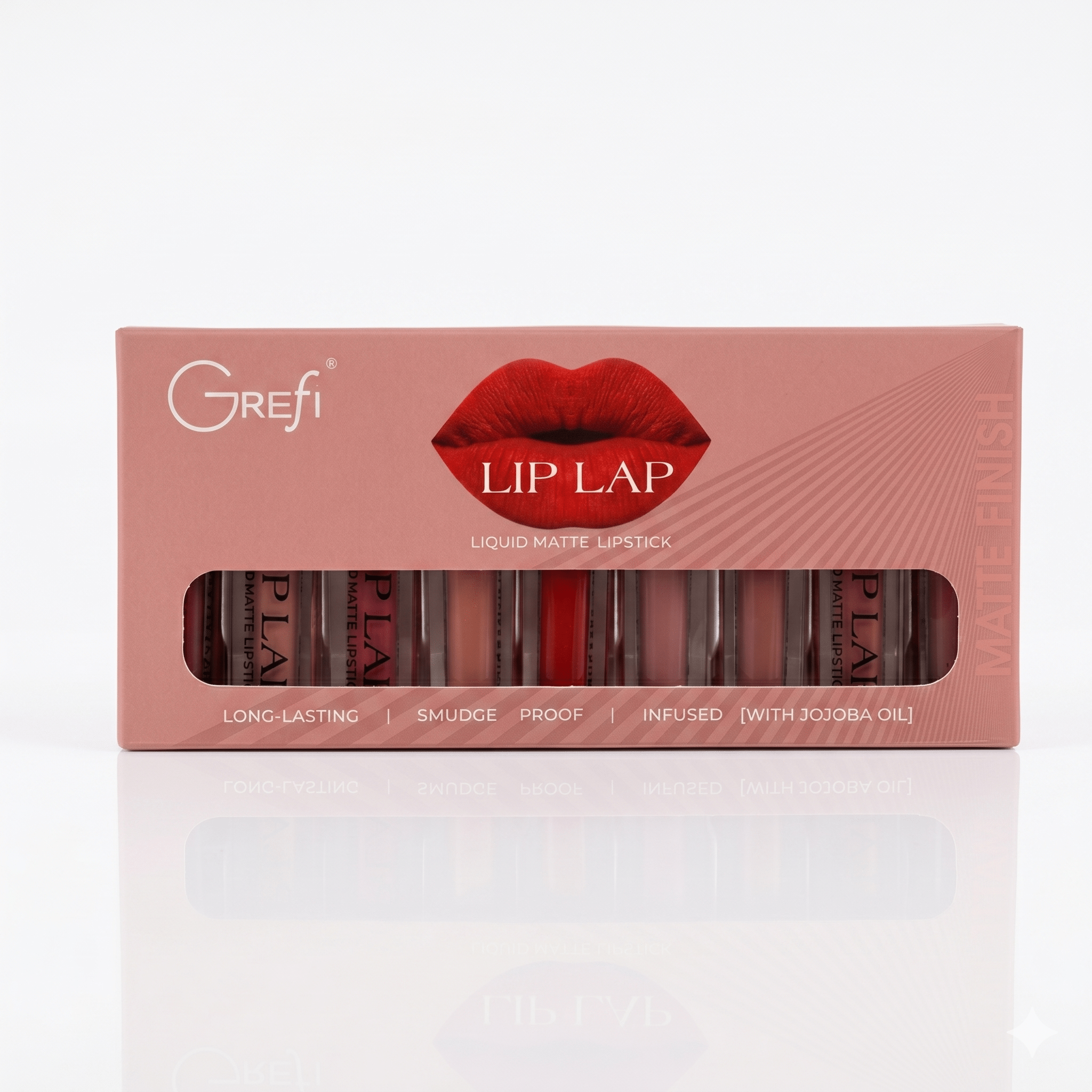 LipLap - Liquid Matte Lipstick (Set of 9 Colors) - GREFI STUDIOS